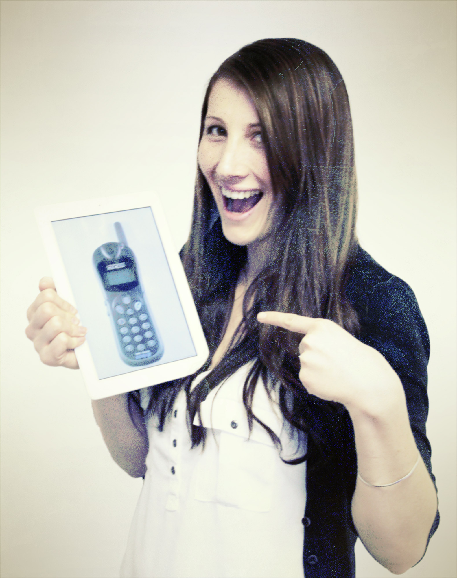 Ange with Phone