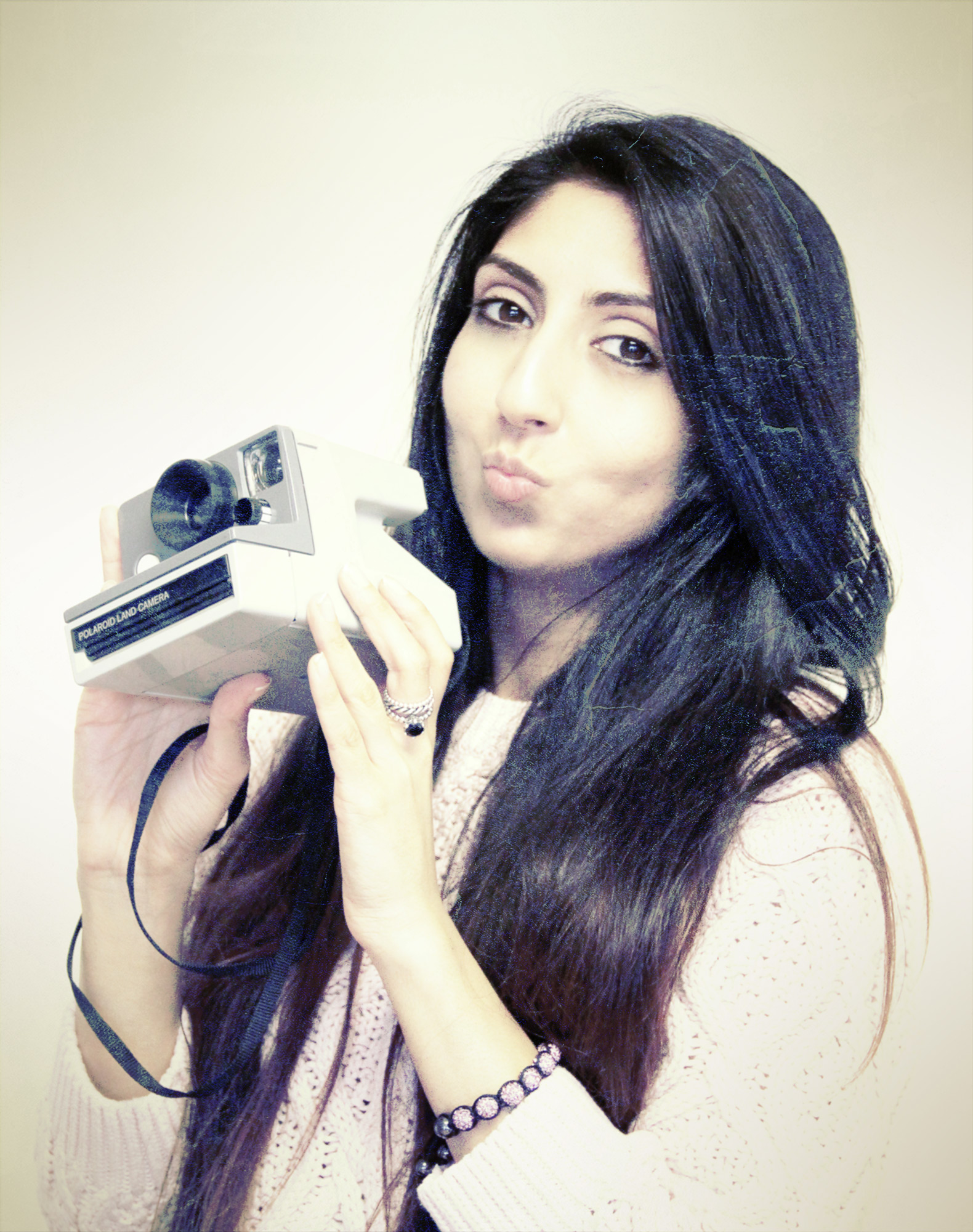 Charlie with Polaroid Camera