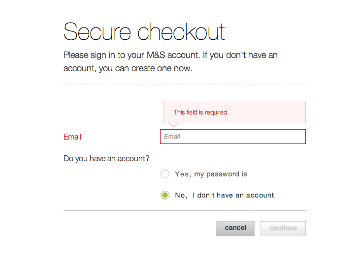 M&S Checkout